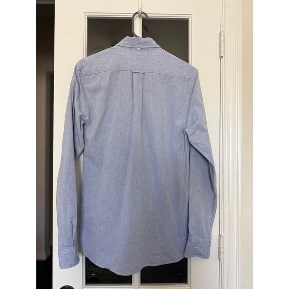 APOLIS Global Citizen Men's washed Oxford Blue Button Down Shirt size small - Picture 7 of 12